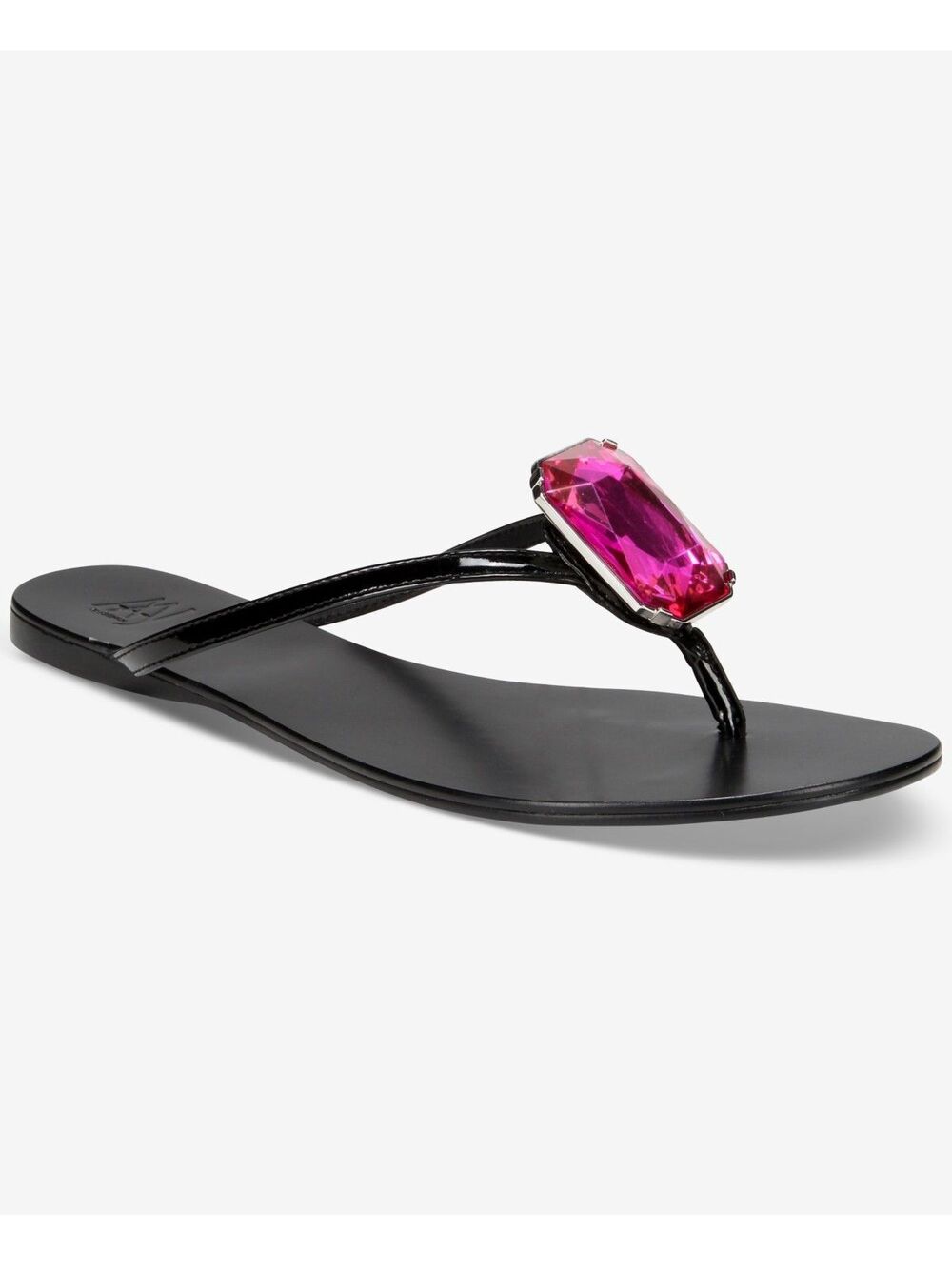 Aaj by Aminah Lucinda Gem Flat Sandals - Black 8M ($185)